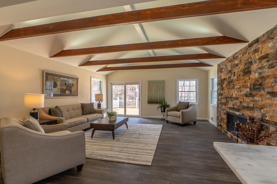 Home Staging of a Livingston, NJ Family Room Livingston NJ Home Staging Photo